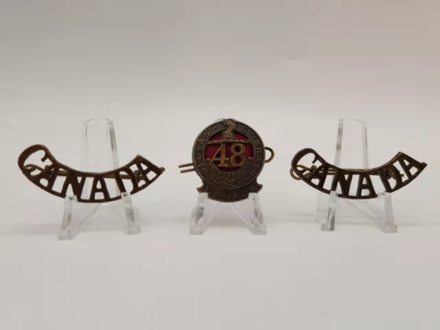 15th Battalion 48th Highlanders of Canada Glengarry Cap Badge Plus