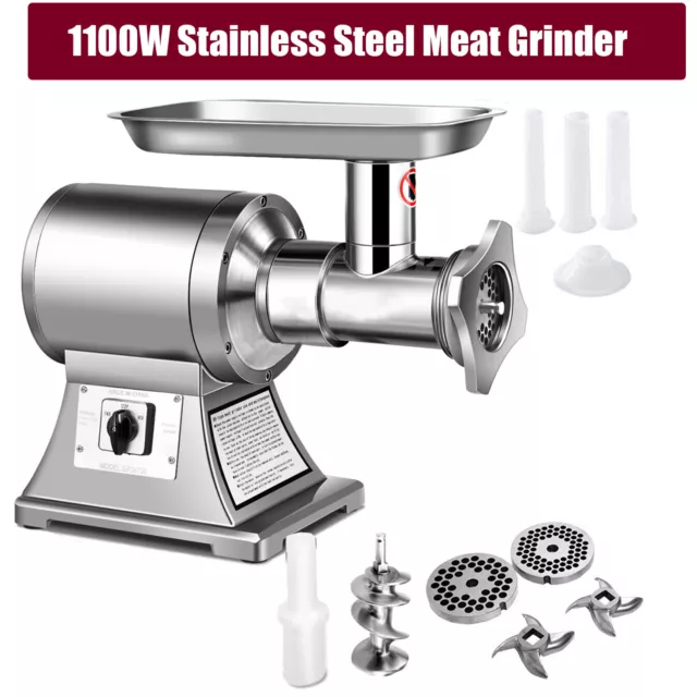 550lb/H Heavy Duty Commercial Electric Meat Grinder Sausage Maker Mincer Stuffer