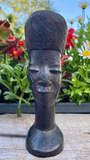 Ebony Wood Hand Carved Head By Makonde, Tanzania