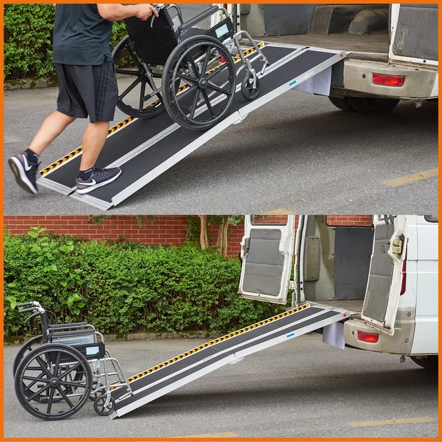 FOLDABLE WHEELCHAIR RAMPS Heavy Duty Extra Wide Portable NonSlip 305cm