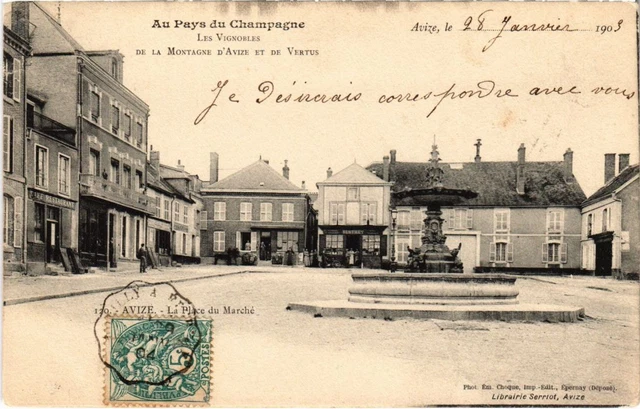 CPA AVIZE Place du Marche (1272854)