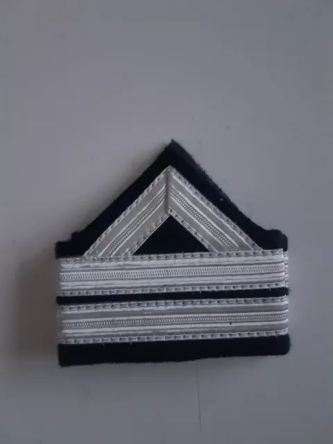 paire epaulette 2 bandes argent neuf AVIATION MARINE ARMEE stripes army