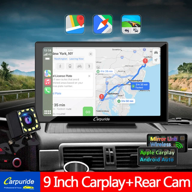 CARPURIDE CAR STEREO Wireless Apple Carplay/Android Auto TouchScreen FM