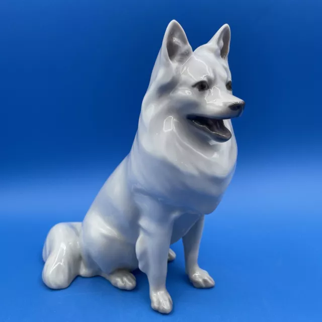 *Scarce* Royal Copenhagen Denmark Porcelain Figurine Of A Samoyed Dog Model 977