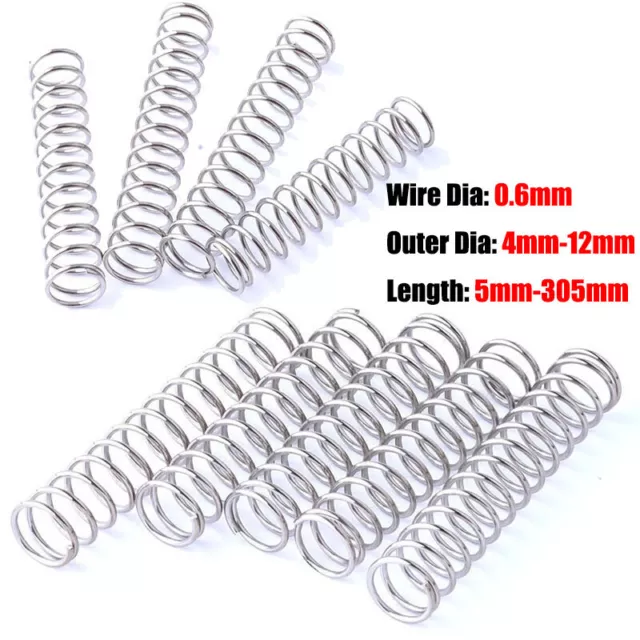 Compression Spring Wire Diameter 0.6mm 304 Stainless Steel Pressure Springs