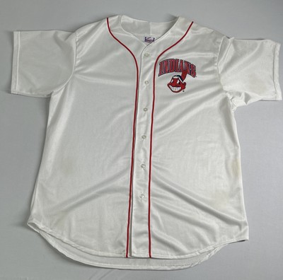 Vintage 90’S Off The Bench Bianco/Rosso Cleveland Indians Rete Baseball