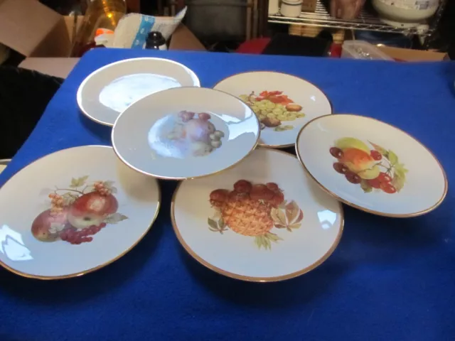 Set Of 6 Bareuther Waldsassen W Germany Bavaria Germany HARVEST FRUIT
