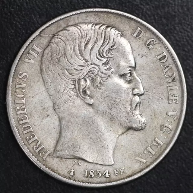 1854 2 Rigsdaler Denmark Silver Coin