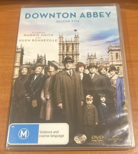 Downton Abbey : Season 5 (2014 : 5 Disc DVD) Very Good Condition Region 4