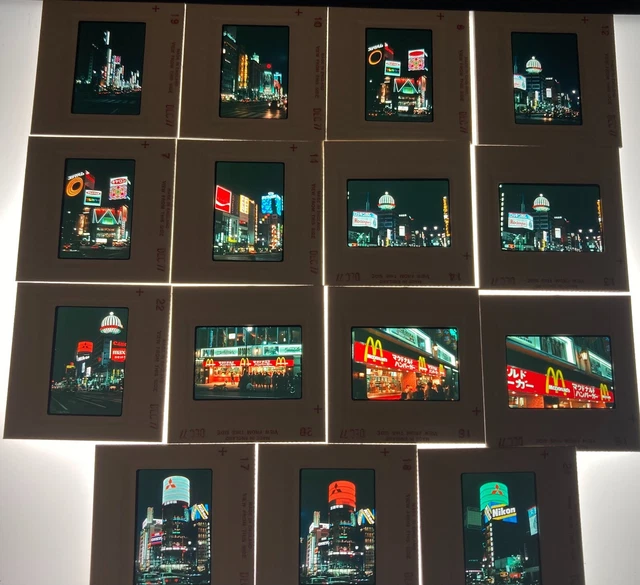 Original Slides Tokyo Street Scenes Night Lights Advertisements Lot 15 Japan