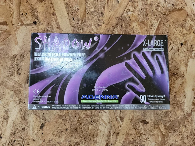 Shadow Latex Mechanics Gloves Size X-Large Black 90 Gloves