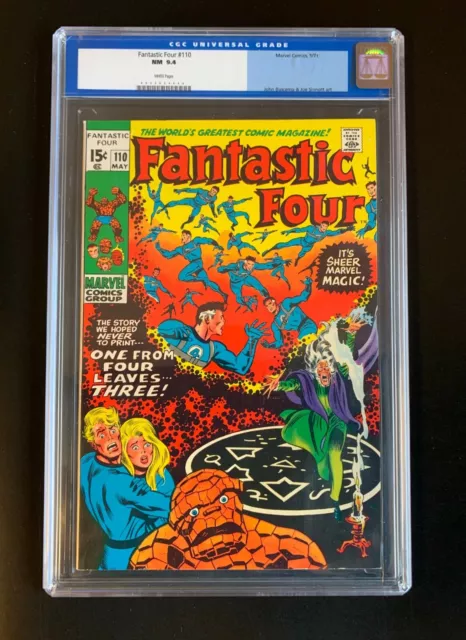 FANTASTIC FOUR #110  CGC 9.4 -  WHITE PAGES - 1st Agatha Harkness Cover