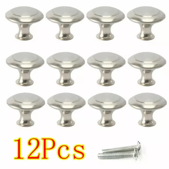 12 pcs Stainless steel Cabinet handles Door Knob for Cupboard Drawer kitchen diy