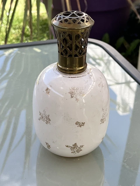 Lampe Berger Années 80 - Céramique Blanche - Occasion En Parfait état