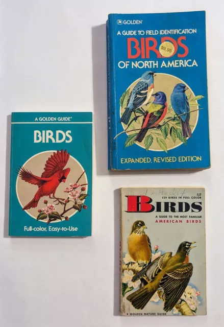 Lot Of (3) Golden Books - Birds Of North America: Guide To Field Identification