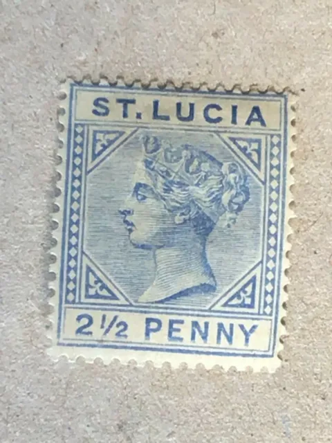 St Lucia stamp QV 2 1/2d blue sg33  MH