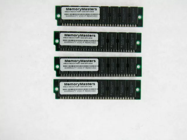 4x 1MB 30-Pin 80ns non-Parité Fpm Mémoire Simms 4MB Apple Macintosh Se Plus II