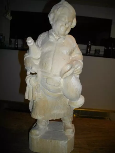 Talla en blanco, sin trabajar - anfitrión, Köbes, aprox. 52 cm