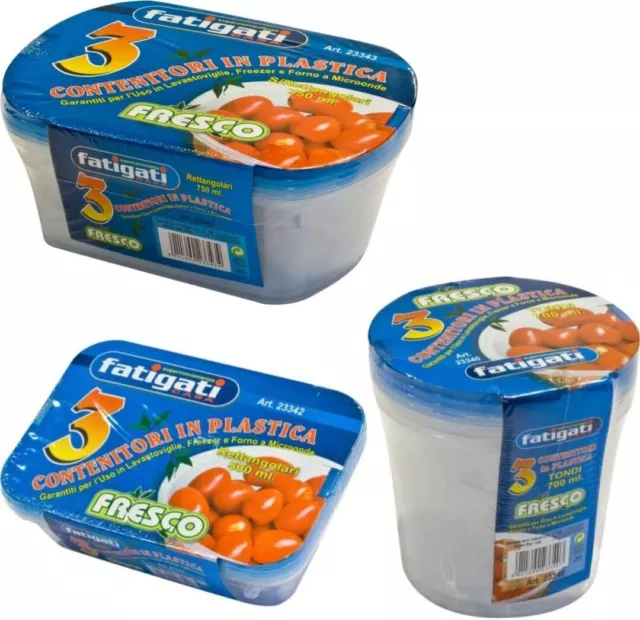 -Naramaki Set 9 Contenitori Plastica Con Coperchio Per Alimenti - Naramaki