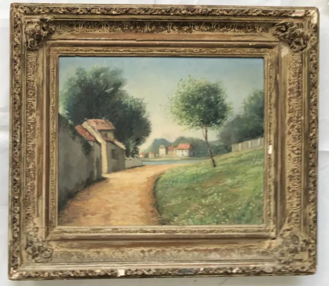 Antique 1900's G. MORLET, French, Oil Painting NORMANDY LANDSCAPE Impressionism