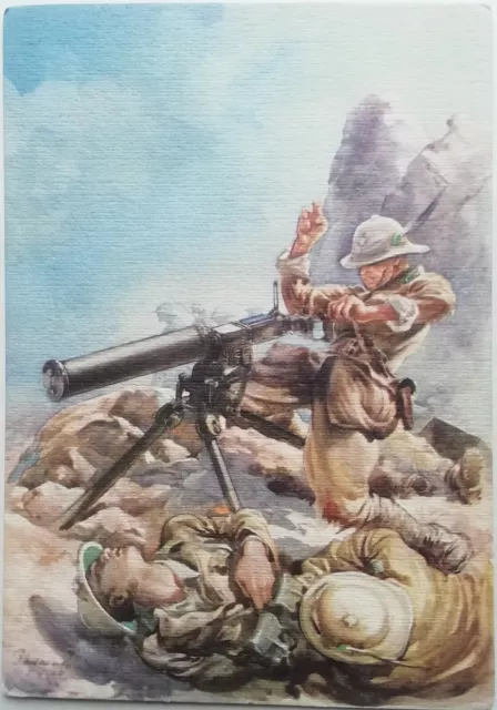 Cartolina Battaglione Alpini Uork Amba Africa Coloniale Ascari Militare Guerra