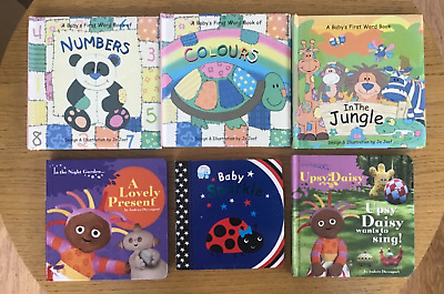 Paquete de libros de mesa para bebé colores/números primeras palabras etc x6 en muy buen estado