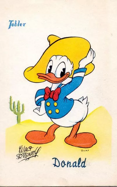 Walt Disney Paperino Cartolina Pubblicitaria  Cioccolato Tobler