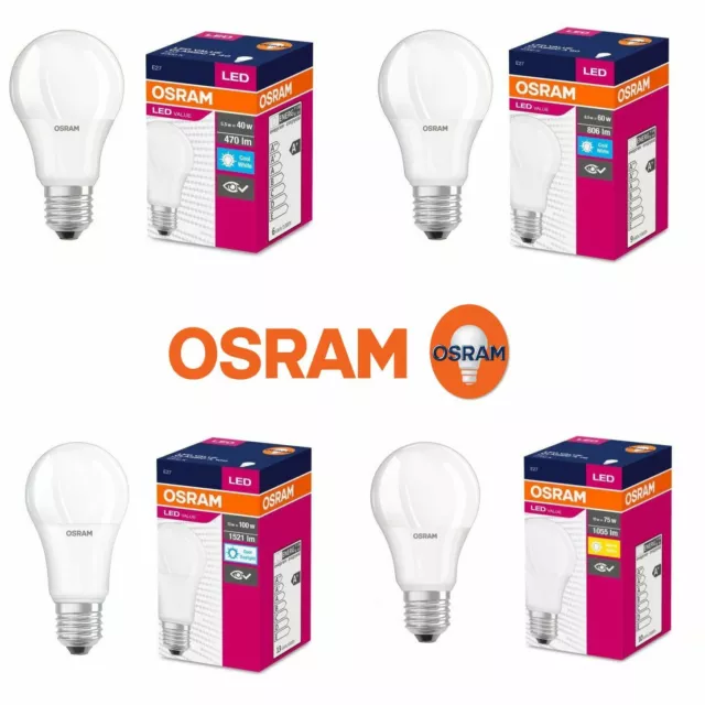 Osram Ampoules Led Value Classic E27 5,5/8,5/10/13W 2700-4000-6500K