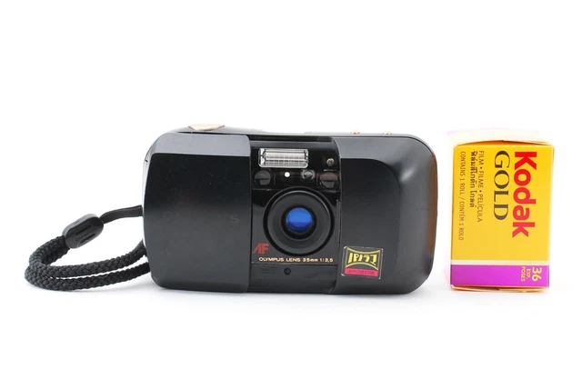 [EXC+5] Olympus μ mju Panorama Black Point & Shoot  35mm Film Camera from JAPAN
