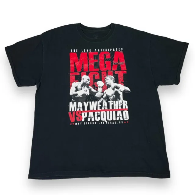 2015 Mayweather vs Pacquiao Mega Fight Las Vegas Boxing T-Shirt Rare Mens Sz XL