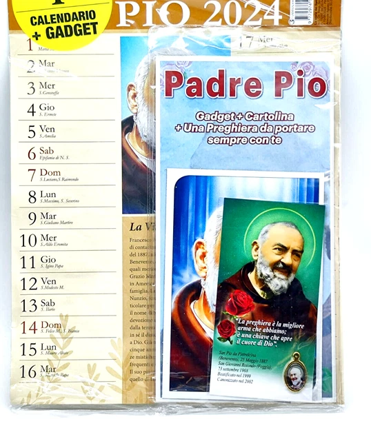 CALENDRIER L'HISTOIRE DE Padre Pio Avec Gadget 2024 32X24 EUR 13,90