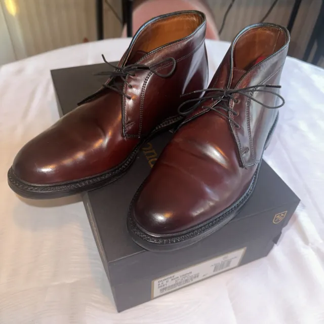Allen Edmonds SHELL CORDOVAN Chukka Boots (Dundee)Cordovan Color.size 8.5 D