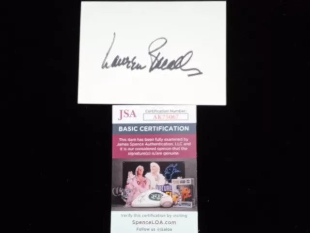 Lauren Bacall Signed Card JSA