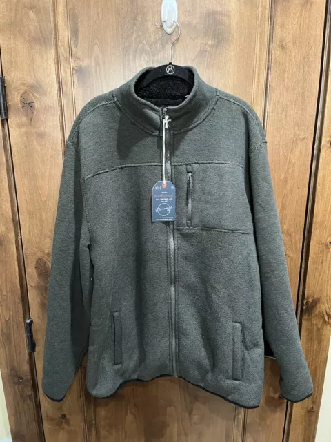 Weatherproof Vintage, Men’s Zip Up Sherpa Lined Jacket, Gray, Size XL, NWT
