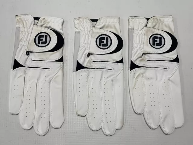 LOT 3x FootJoy FJ WeatherSof Men's Golf Glove Size (SMALL / RIGHT-HAND) *STAINED