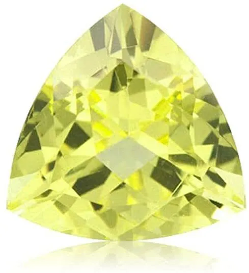 LEMON CITRINE, TRILLIANT-FACET, 15mm, NATURAL BRAZILIAN GEM (APPRAISAL £118)