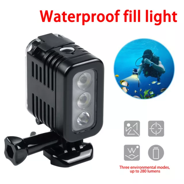 New 30M Waterproof Diving LED Light Flash Lamp For GoPro Hero 10/8/9/7/6 Camera