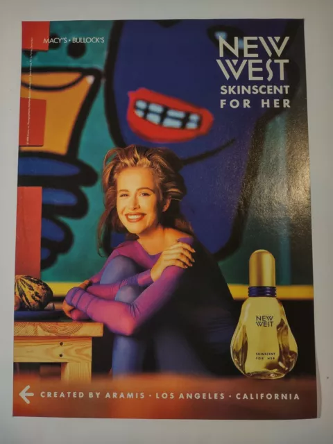 Vintage 1990s Print Ad New West Skinsecent Fragrance