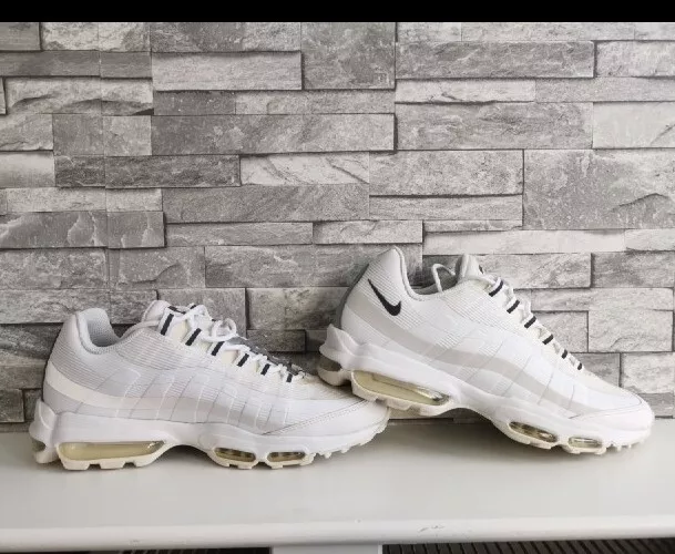 Nike Air Max 95 Ultra Se Uk8 Blanco Platino Puro Reflectante Logo Para Hombres Unisex