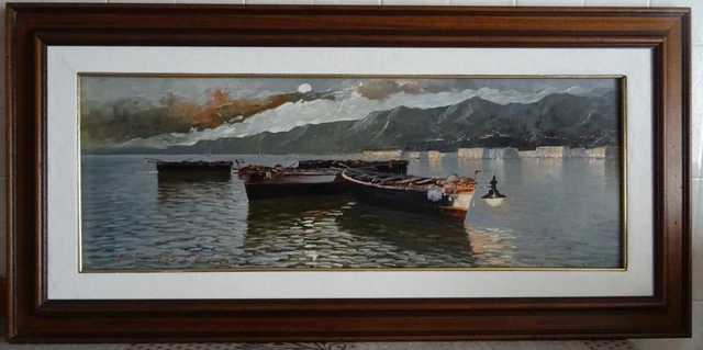 Vecchio Quadro Dipinto Ad Olio Firmato