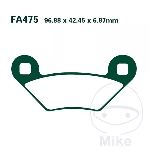 Pastiglie Freno per Polaris Sportsman 850 Efi 4WD Anno Fab. 2009-2014 Posteriore