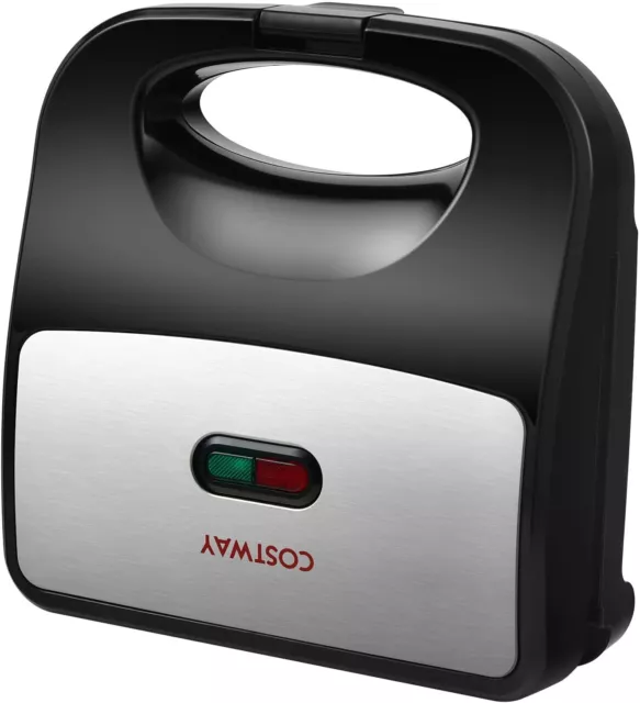 3in1 Sandwichmaker 2 Sandwiches Elektrogrill Sandwichtoaster Kontaktgrill 750W