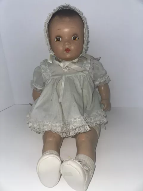 Vintage HORSMAN 22" Composition Sleepy Eyes, Pouty Red Lips Doll (Comp #2)