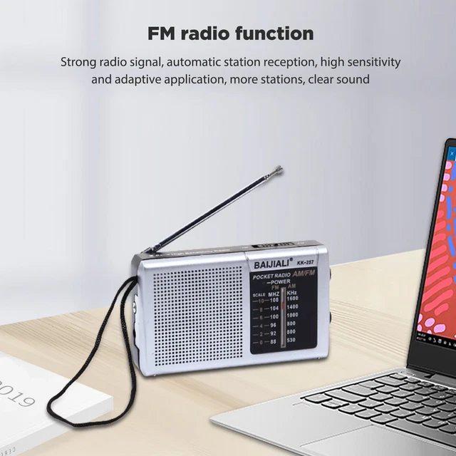 MINI AM/FM RADIO AA Battery Powered Full-wave Band Emergency Radio ...