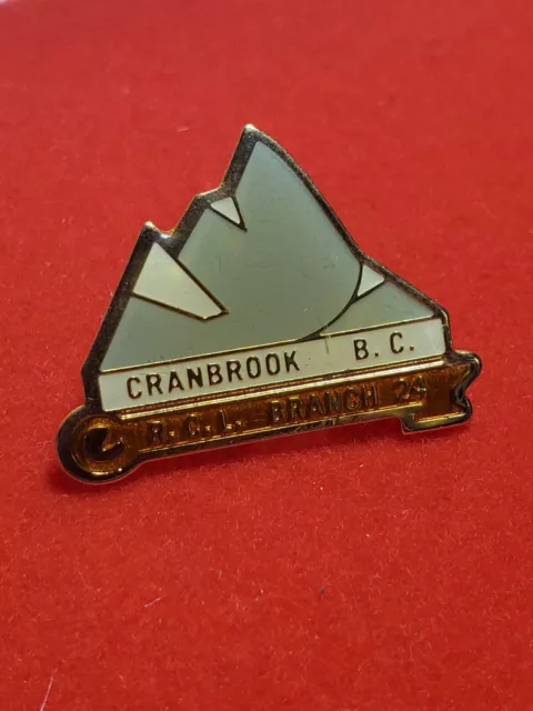 Royal Canadian Legion Branch 24 Cranbrook BC Pin Pinback