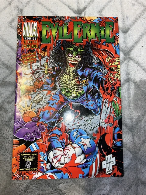 Evil Ernie vs the Super Heroes #1 (of 1)  (9.4, NM) (1995)  Steven Hughes Art