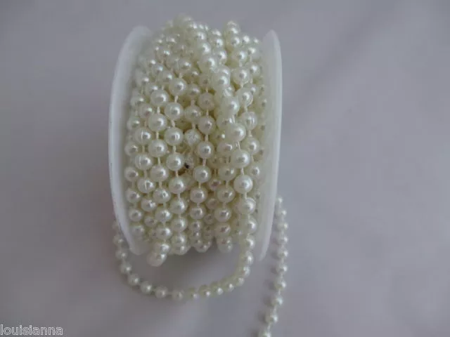 5MM Pearls stringed pearl beads/beads on a string/reel  - Choice of colour