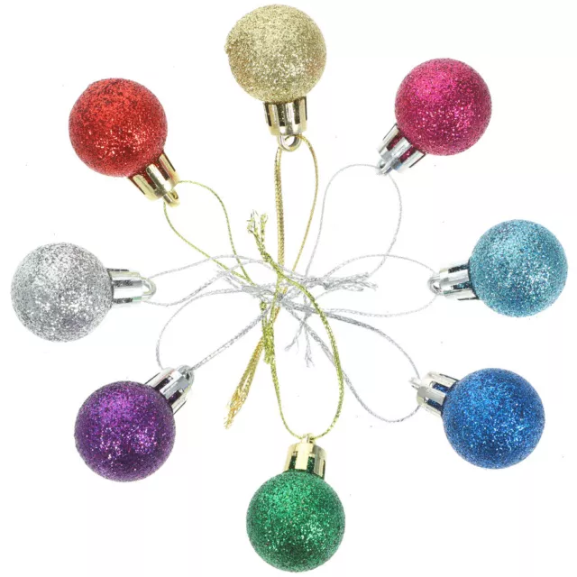 80pcs Glitter Xmas Ball Ornaments for Holiday Party Decor-FI
