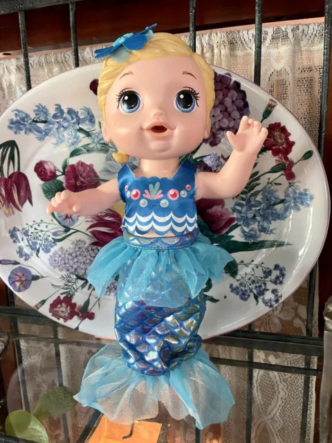 Baby alive mermaid doll swimmer & splash Toll Blue Dress