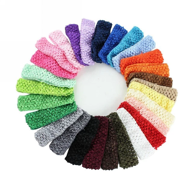 24 Pz Fasce Donna Accessorio Capelli Sottili Uncinetto Elasticità